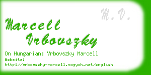 marcell vrbovszky business card